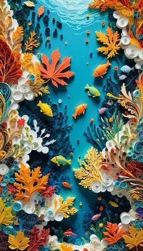 koi pond,coral reef,underwater background,underwater landscape,koi fish,kimono fabric,colorful water,koi,under the sea,coral fish,koi carp,ocean floor,sea-life,tropical sea,underwater oasis,ocean paradise,tide pool,coral reefs,ocean background,aquarium decor,Unique,Paper Cuts,Paper Cuts 06