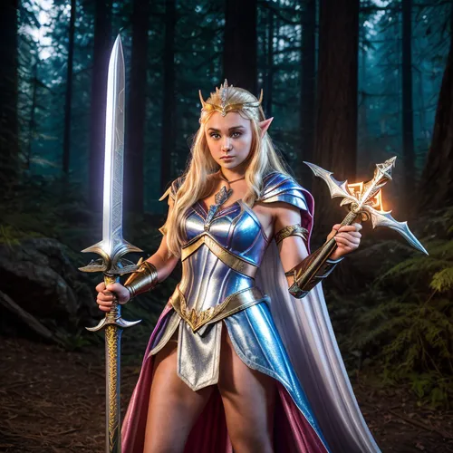 female warrior,dark elf,fantasy woman,elven,fantasy warrior,warrior woman,sorceress,the enchantress,cosplay image,male elf,eufiliya,show off aurora,elf,heroic fantasy,swordswoman,priestess,goddess of justice,norse,aurora,mara