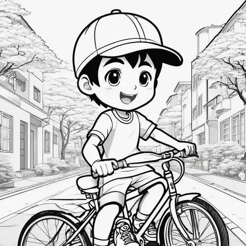 bike kids,matsuno,chopper,biking,bike,bicycle riding,bicycle,bike riding,bicycling,mobike,training wheels,bicycle ride,tricycle,cute cartoon character,bike ride,e bike,cute cartoon image,osomatsu,kid hero,delivery service,Illustration,Japanese style,Japanese Style 04