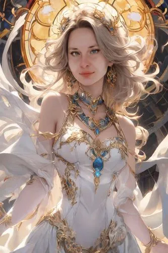 lehzen,margairaz,baroque angel,galadriel,goddess of justice,emperatriz,Digital Art,Anime