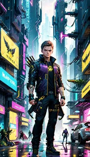 cyberpunk,sci fiction illustration,dystopian,dystopia,futuristic,renegade,kryptarum-the bumble bee,superhero background,electro,world digital painting,cyborg,cable,game illustration,metropolis,cyber,3d man,hong kong,cg artwork,engineer,x-men,Anime,Anime,General