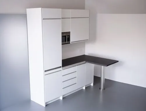 agile and nice environment for a new colorful bed and breakfast a service kitchen with minimal accessories and doors with groove without handles all the spaces are designed in a coherent way to give p