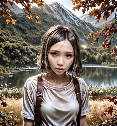 world digital painting,fantasy portrait,mystical portrait of a girl,photo manipulation,sci fiction illustration,digital compositing,katniss,autumn background,digital painting,photoshop manipulation,fantasy picture,natura,photomanipulation,girl portrait,croft,lori,yakushima,portrait background,shirakami-sanchi,mari makinami