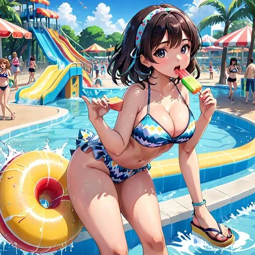 haruhi,megumi,tsugumi,yanmei,summer background,kumiko,asahina,suzumiya,water park,uzuki,summer icons,mayuri,waterpark,bahama,candy island girl,kawakami,idolmaster,sanya,mikuru asahina,kawaii people swimming,Anime,Anime,Realistic