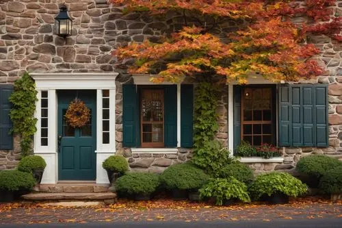 autumn decor,autumn decoration,seasonal autumn decoration,country cottage,new england style house,vermont,fall landscape,exterior decoration,berkshires,old colonial house,manotick,fall foliage,autumn wreath,doorsteps,new england,shepherdstown,rhinebeck,new england style,houses clipart,cottages,Photography,Documentary Photography,Documentary Photography 19