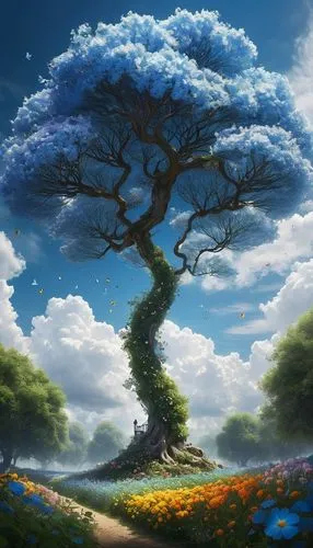 tree of life,flourishing tree,magic tree,colorful tree of life,celtic tree,isolated tree,Conceptual Art,Fantasy,Fantasy 11