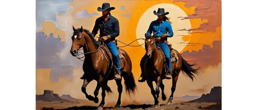 cowboy silhouettes,vaqueros,caballos,highwaymen,pecos,westerns,vaquero,western riding,filoni,conquistadores,pardner,cavalrymen,cowboys,charros,gunfighters,bushrangers,rieleros,corridos,cavalry,ranchera,Conceptual Art,Oil color,Oil Color 20