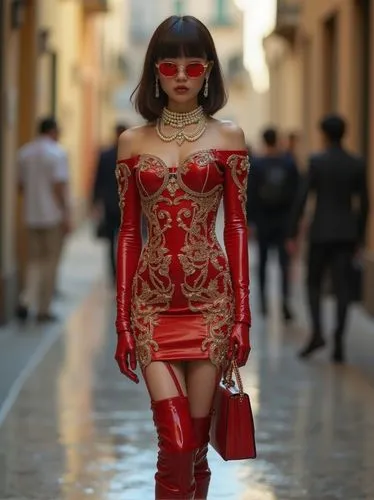 moschino,fashion doll,lady in red,gabbana,flamenca,moschini