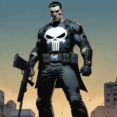 punisher,bachalo,midnighter,stegman,crossbones,brubaker,Illustration,American Style,American Style 08