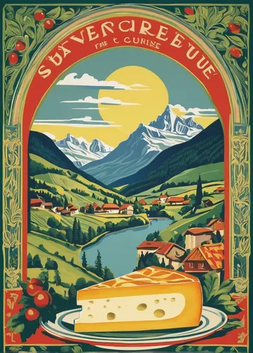 Transport your taste buds to the beautiful region of Savoie with a delightful gruyere-based dish.,berchtesgaden,berchtesgadener land,emmental,enamel sign,emmental cheese,sage-derby cheese,gruyère chee