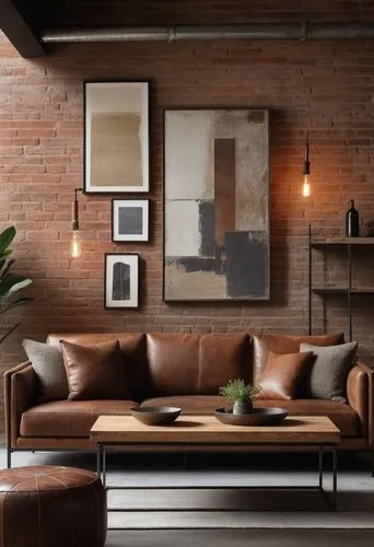 Create a series of hyper-realistic images showcasing an industrial-style interior design. The scene should prominently feature raw materials such as steel, iron, concrete, untreated wood, and exposed 