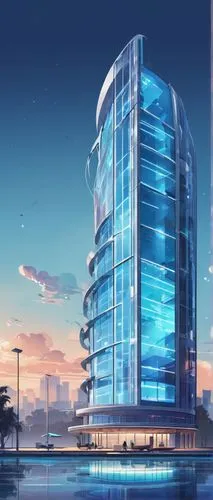 sky apartment,largest hotel in dubai,futuristic architecture,aqua studio,glass building,residential tower,arcona,vdara,penthouses,escala,sky space concept,skyscraper,hotel riviera,cyberport,the skyscraper,electric tower,luxury hotel,diamond lagoon,arcology,futuristic landscape,Unique,Design,Sticker