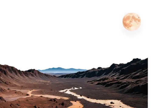 lunar landscape,moon valley,moonscape,desert planet,valley of the moon,extrasolar,gliese,intercrater,barsoom,alien planet,dune landscape,planet mars,red planet,venus surface,desert landscape,desert desert landscape,planitia,futuristic landscape,gallifrey,farpoint,Illustration,Paper based,Paper Based 13