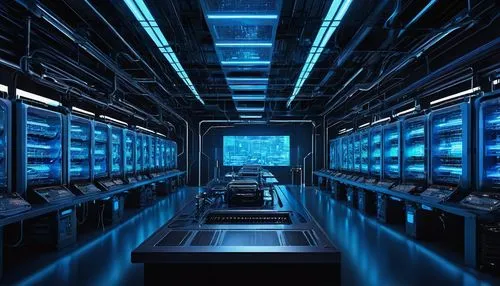 data center,capsule hotel,computer room,ufo interior,floating production storage and offloading,the server room,computer cluster,dive computer,cyberspace,computer store,sci fi surgery room,data storage,computer data storage,blue room,spaceship space,aqua studio,random access memory,cyclocomputer,crypto mining,engine room,Conceptual Art,Oil color,Oil Color 19