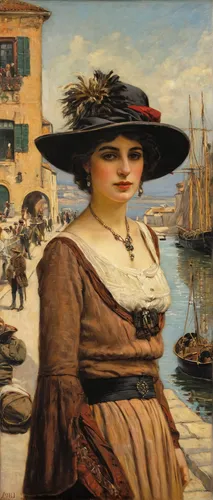 gondolier,girl on the river,the carnival of venice,woman with ice-cream,venetian,italian painter,girl on the boat,portofino,woman holding pie,malcesine,murano,venezia,the sea maid,venice,venetian lagoon,piazza navona,venetia,woman at cafe,hallia venezia,burano,Illustration,Realistic Fantasy,Realistic Fantasy 10