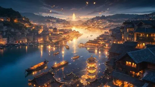 fantasy picture,hallstatt,fenghuang,alagna,annecy,fantasy landscape