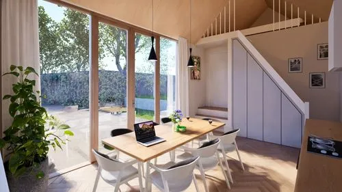 inverted cottage,danish house,arkitekter,scandinavian style,cubic house,timber house,passivhaus,home interior,daylighting,aalto,dunes house,breakfast room,small cabin,frame house,modern room,writing desk,wooden windows,summer house,modern kitchen interior,kitchen interior