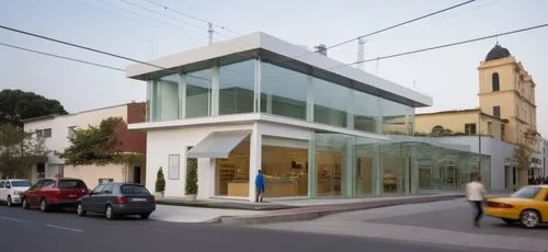 glass facade,cubic house,glass building,casa fuster hotel,vivienda,cube house