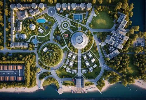 site plan of a residential high building that the brown part is buildings and the top of the plan is the entrance,saadiyat,sentosa,baladiyat,belek,nakheel,dilmun,harborfront,artificial islands,largest