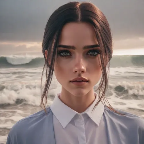 portrait of a girl,mystical portrait of a girl,the sea maid,heterochromia,beach background,ocean,girl on the dune,malibu,girl portrait,sea,siren,the wind from the sea,romantic look,portrait background,romantic portrait,by the sea,vanessa (butterfly),tide,the girl's face,daisy rose