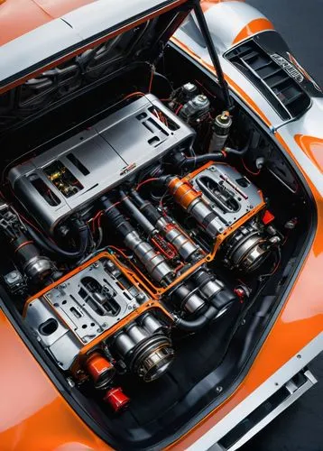 engine compartment,automotive battery,car battery,porsche 917,internal-combustion engine,mclaren automotive,8-cylinder,car engine,4-cylinder,super charged engine,race car engine,rocker cover,plants under bonnet,porsche 904,automotive fuel system,power inverter,cylinder block,porsche 907,porsche 906,engine,Photography,General,Sci-Fi