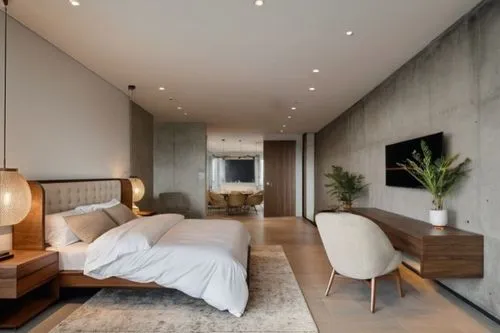 modern room,modern decor,contemporary decor,loft,interior modern design,modern minimalist lounge,concrete ceiling,guest room,penthouses,bedrooms,sleeping room,headboards,chambre,appartement,interior design,shared apartment,great room,bedroom,modern style,guestrooms