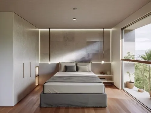 piedra laja,a modern bedroom with a large bed and some lighting,modern room,sleeping room,bedroom,bedrooms,guest room,bedroom window,Photography,Documentary Photography,Documentary Photography 12