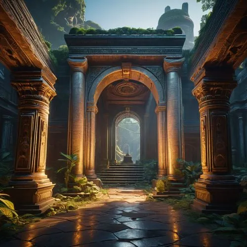 labyrinthian,hall of the fallen,mausoleum ruins,artemis temple,portal,entrada,ancient city,theed,necropolis,paladares,kalypso,khandaq,kadala,panagora,entrances,sinkala,sepulchres,arenanet,gateway,strangehold,Photography,General,Sci-Fi