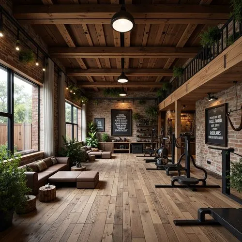 Home Gym Industrial Style Interior Design Ideas
