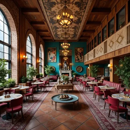 Dining Hall Ideas de diseño de Commercial Space | PromeAI